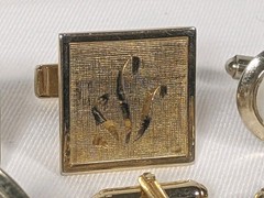 Vintage Lot Mixed Unmatched Cuff Links Swank Anson Gold Tone Silver Tone 10 Pc