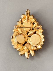 Vtg Verified BOOK SET JULIANA AB Pink Rivoli Brooch/Pend Earring Set