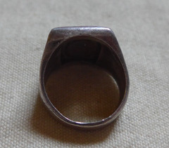 Vtg Native American Sterling Silver Turquoise Ring Bell Trading Post Size 8.5