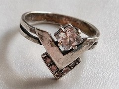 Vintage ring sterling silver 925 Size 8 Weight 3.1 g. Ukrainian jewelry.
