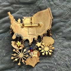 Lunch at the Ritz Brooch LatR2Go American Flag Apple Pie Baseball Pendant USA