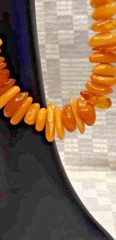 BALTIC HONEY NECKLACE FROM NATURAL AMBER VINTAGE BEAUTIFUL 44gr