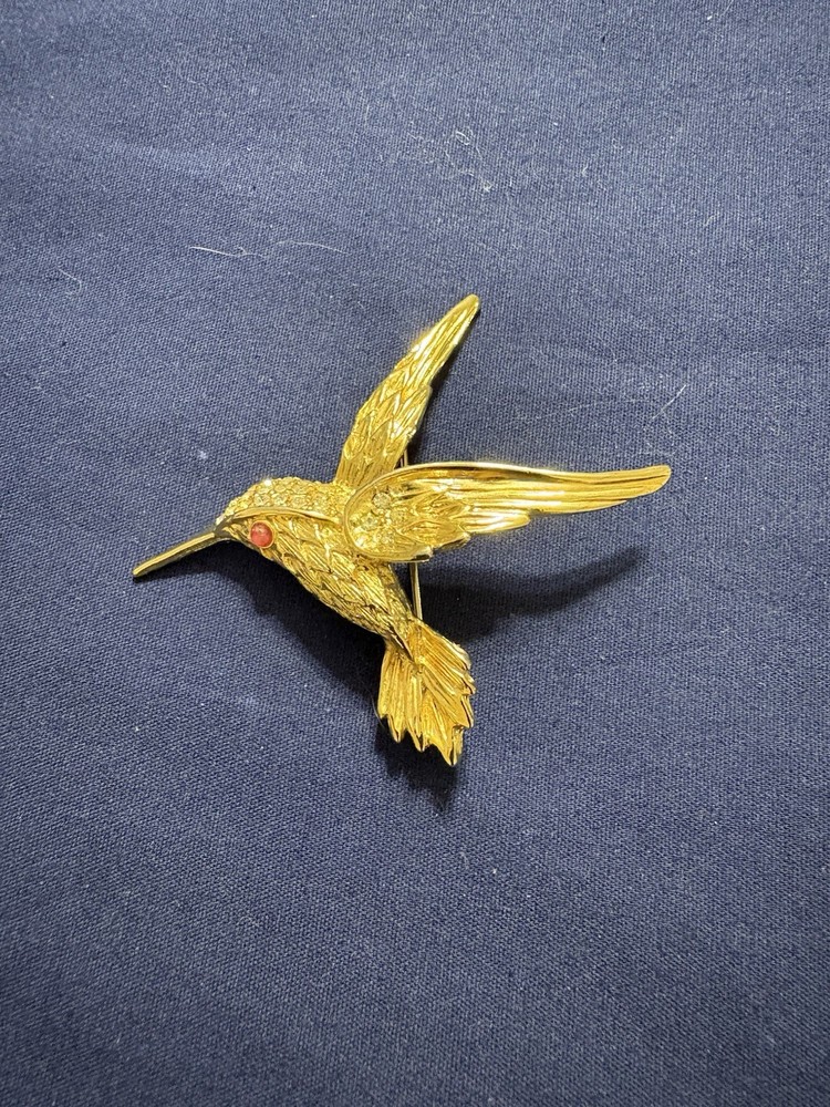Vintage Evan St.Clair Gold Tone Hummingbird 1980’s