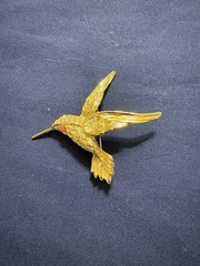 Vintage Evan St.Clair Gold Tone Hummingbird 1980’s