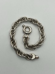 Milor Italy sterling silver rolo chain link bracelet