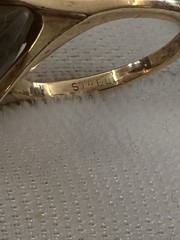 VINTAGE ESTATE STRELL 14k GOLD SMOKEY QUARTZ RING SIZE 4 FREE SHIPPING 🆓📬