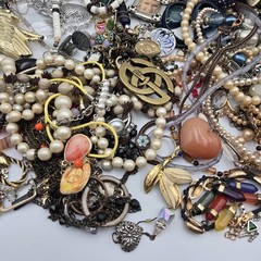 Vtg Now Craft Junk Jewelry Lot Almost 6 Lbs Unique Fun Mix Tangled DIY Repurpose