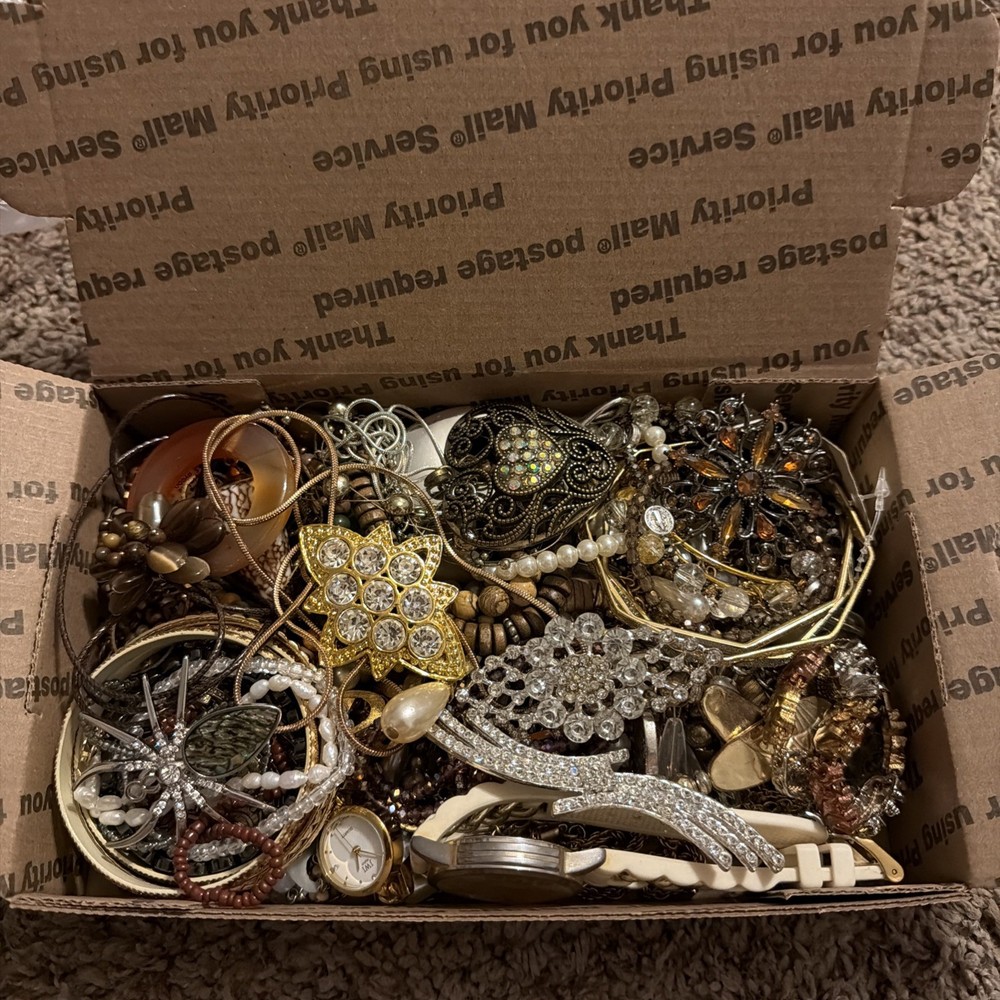 Vintage to Now Jewelry Lot, All Wearable Untested. No Broken. Box A9