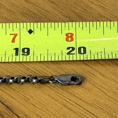 Men’s Gunmetal Black Rolo Box Link 925 Silver Chain Necklace Tested