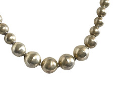 VTG 1960’s SOUTHWESTERN STERLING SILVER BALL BEADS 12 IN. NECKLACE~22gr.