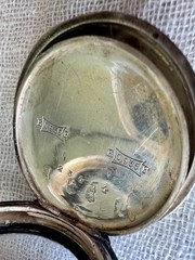 Antique Swiss .935 Silver Niello Pocket Watch Case Perret & Berthoud Locle