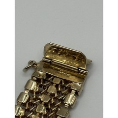 Vintage Hobe Bracelet Multicolor Rhinestone Gold Tone READ