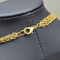 Vintage Tassel Necklace Black Gold Tone Long Layering Statement Runway