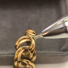 Vintage Monet Clip On Earrings Goldtone Dangle Drap link Costume Jewlery