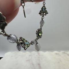 Vintage Charm Bracelet Flowers Butterflies Cookie Lee Feminine