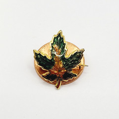 Maple Leaf Tiny Colorful Enamel Metal Vtg Scatter Lapel Necktie or Brooch Pin