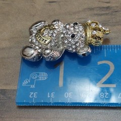 Vintage: Juicy Couture Bear Pendant with Rhinestone Accents