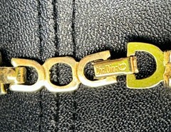 Vtg Christian Dior Gold Plated Fancy Link Chunky Chain Choker 17.75” L x .5″ W