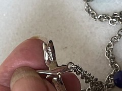 Silver dragon fly Signed MMA CM 19” Necklace