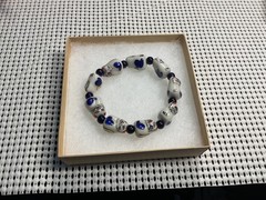 Vintage Porcelain Cats Blue Bracelet – Stretchable