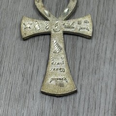 Vintage 925 Sterling Silver Egyptian Ankh Cross Pendant 2.5 Inches 10 Grams