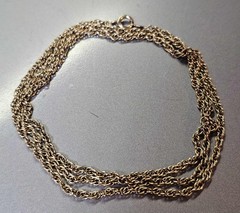 Vtg DESIGNER ACO 1/20 12K GOLD FILLED CHAIN Link NECKLACE 24in- S155