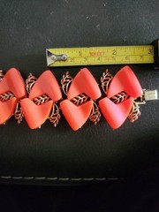 Vintahe Orange Thermoset Bracelet 7″