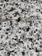Vintage 1 1/8″ James Avery Clip-on Back Sterling Silver Square MCM Earrings