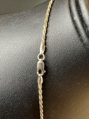 Vintage OTC Italy Sterling Silver 925 2mm Necklace 20″