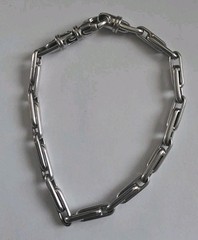 1980s Italian 14K white gold paperclip bracelet, 7.5″ Men’s Lobster Clasp – 9.5g