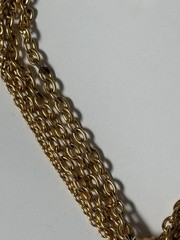 Vintage 1980s Chunky Celestial Sun Pendant Necklace Costume Gold Toned Unmarked
