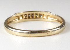 Antique Art Deco 1920’s Diamond Wedding Band 14KW/Y Ring Size 6 UK-L1/2