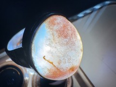 Vintage Handcrafted Silver Ring Unique Cabochon Quartz Gemstone Ring Size 8.5 US