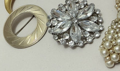 VTG Jewelry Lot MCM Fashion Mixed Brooch Necklace Earrings 1960’s 1970’s 1950’s