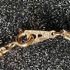 AMWAY necklace vintage goldtone textured metal tassel drop spring ring clasp