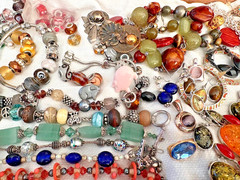 Artisan Estate Jewerly VTG/Now Glam Art Glass Woven Big Statement Boho