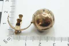 GOOD QUALITY VINTAGE ENGLISH GOLD & SILVER MASONIC ORB / CROSS FOB CHARM