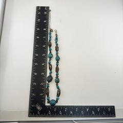 Deb Guyot Necklace Blue Turquoise Quartz Sterling Silver 925 HSN Beaded Matrix