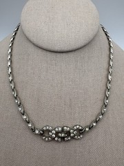 Vintage Art Deco Choker Style Clear Rhinestones- See Description