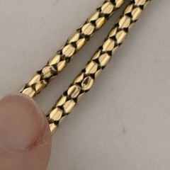 Antique Art Deco 12k Yellow Gold Filled Snake Chain Choker Necklace Bigney 1930s