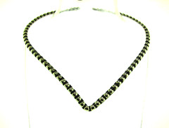 Vintage Silver Plate V Collar Choker Necklace 5mm 15.5