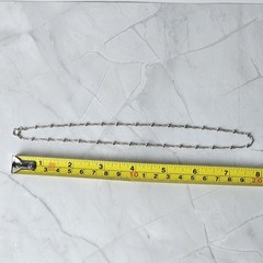 Vintage Italy 925 Sterling Silver Fancy Bead Chain Necklace 15.5″L – 3.32g