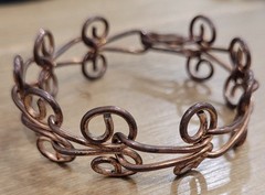 Vintage Spiral Bracelet Copper Alloy Metal Swirl