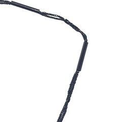 Antique Jet Glass Beaded Flapper Necklace Black Jet 32in Long