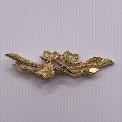 Vintage Boucher Signed and Number Gold Tone Brooch 2.5 inches long 1950s READ