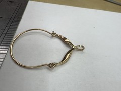Vtg 80’s Gold Tone Sterling Silver Whale Tail Charm Holder Marked Ster 1.25”