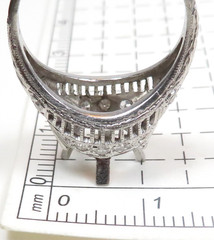 Antique Art Deco Setting Mounting Platinum Hold 6MM-8MM Ring Size 6 UK-L1/2
