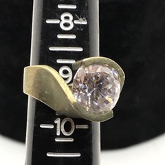 Vintage 18KT GE Gold Plated & Cubic Zirconia Statement Look Ring varied sizes