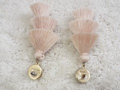 SUGARFIX Pink Fringe Tassel Pierced Earrings (D19)