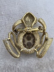Lot Of 5 Brooches Frog Dolphin Angel Bow ( Bunny Marked Liz Claiborne)